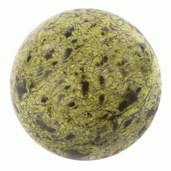 Шар 6,5 см зеленый змеевик 121605