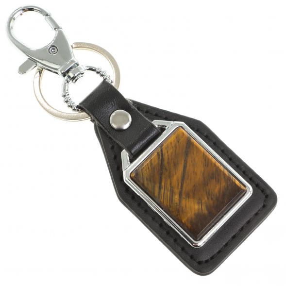 Брелок для ключей с накладкой из тигрового глаза 123463