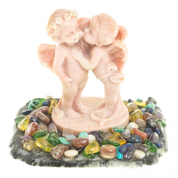 Сувенир &amp;quot;Поцелуй&amp;quot; из змеевика и мраморной крошки 123815