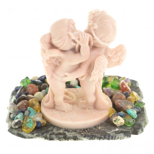 Сувенир &amp;quot;Поцелуй&amp;quot; из змеевика и мраморной крошки 123815