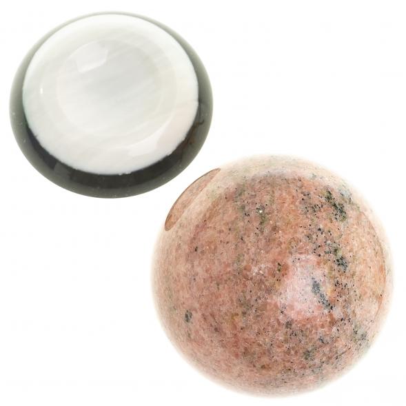 Шар &amp;quot;Антистресс&amp;quot; из розового мрамора 9 см на подставке 124085