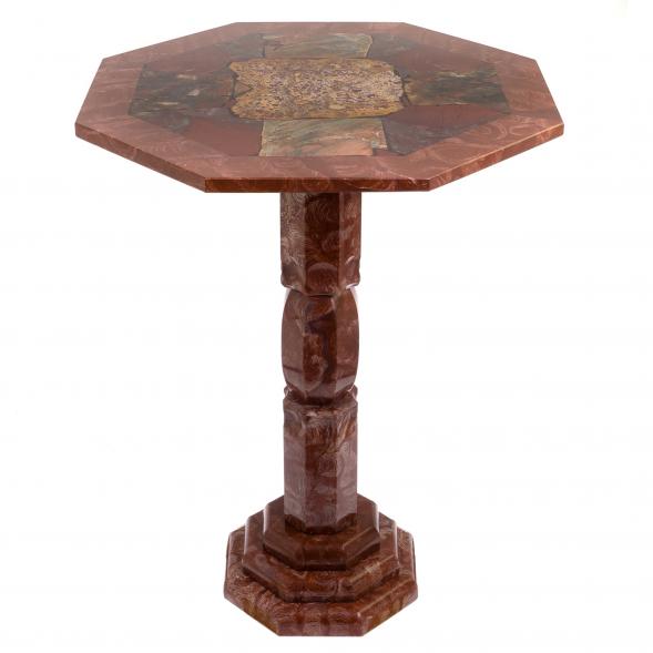 Стол из лемезита и яшмы №4 126066