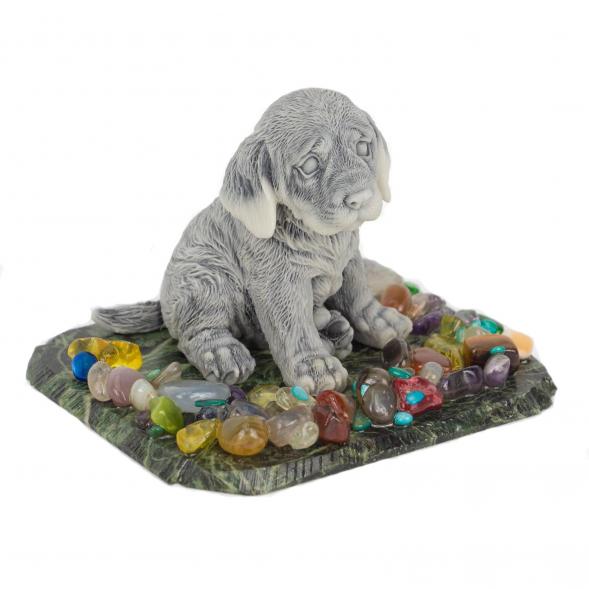 Сувенир &amp;quot;Щенок сидит&amp;quot; из мрамолита 117957