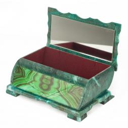 Шкатулка Хозяйка медной горы с иллюстрацией под малахит н3 22х13х9 см