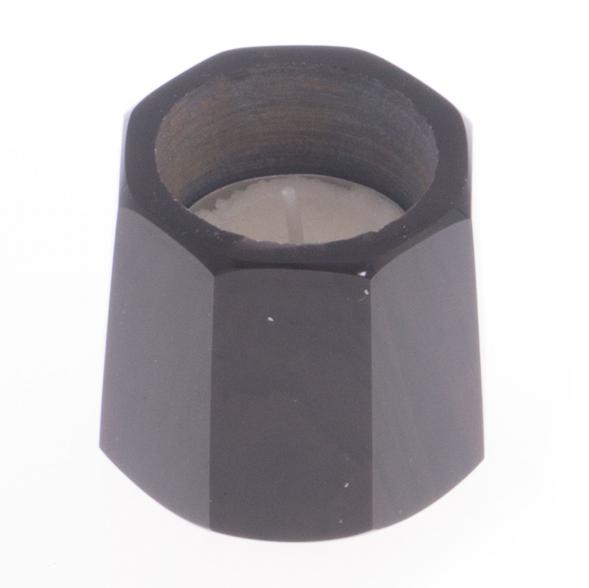 Подсвечник из коричневого обсидиана со свечой 6х6х5,5 см 122100