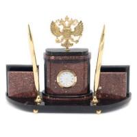 Настольный набор из лемезита &amp;quot;Герб РФ&amp;quot;