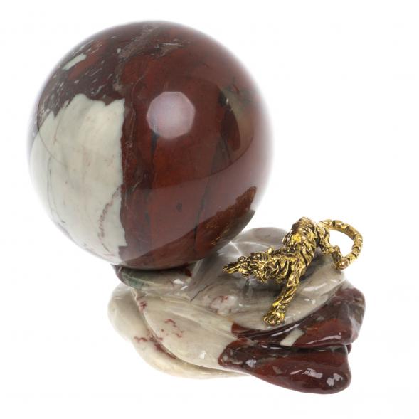 Композиция &amp;quot;Тигр на скале с шаром&amp;quot; камень креноид 127771