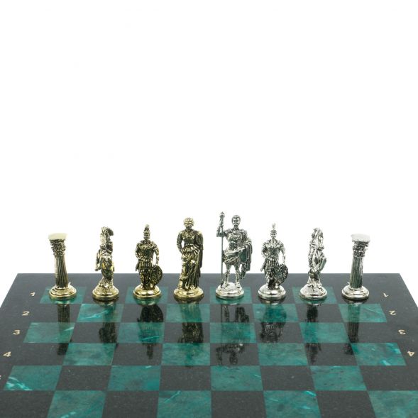 Шахматы &amp;quot;Римские воины&amp;quot; доска 44х44 см из змеевика 128236