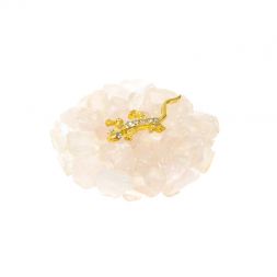 Магнит "Розовый кварц" с ящерицей 5х5х1 см