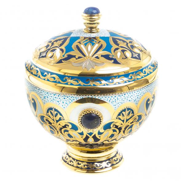 Самовар с сервизом на 6 персон &amp;quot;Лазуритовый&amp;quot; Златоуст 123369