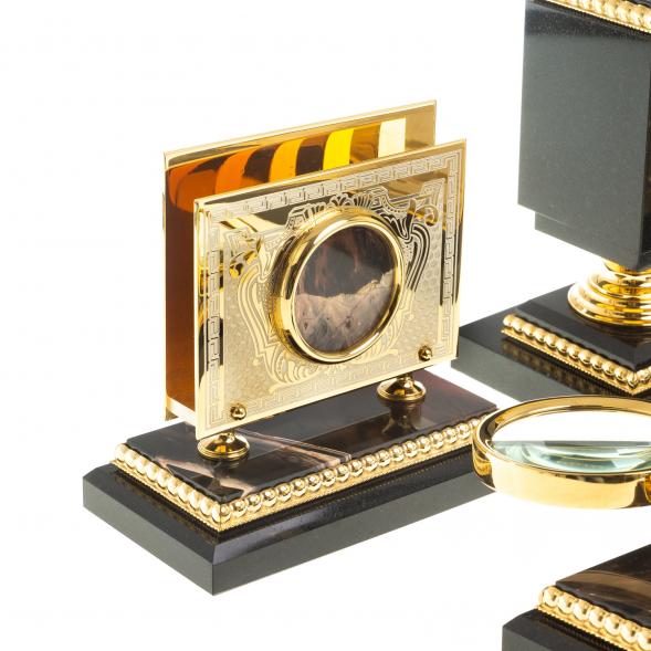 Настольный набор из яшмы и долерита &amp;quot;Орел&amp;quot; 114001