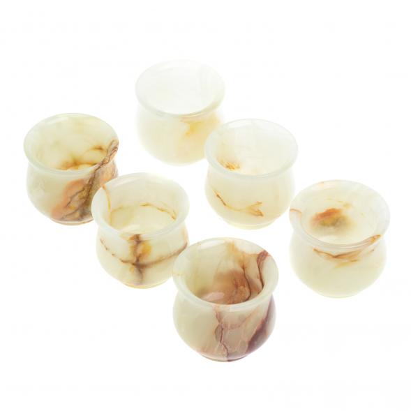 Набор стопок из оникса в футляре 6 шт 5х5х4,5 см (2х2) 127690