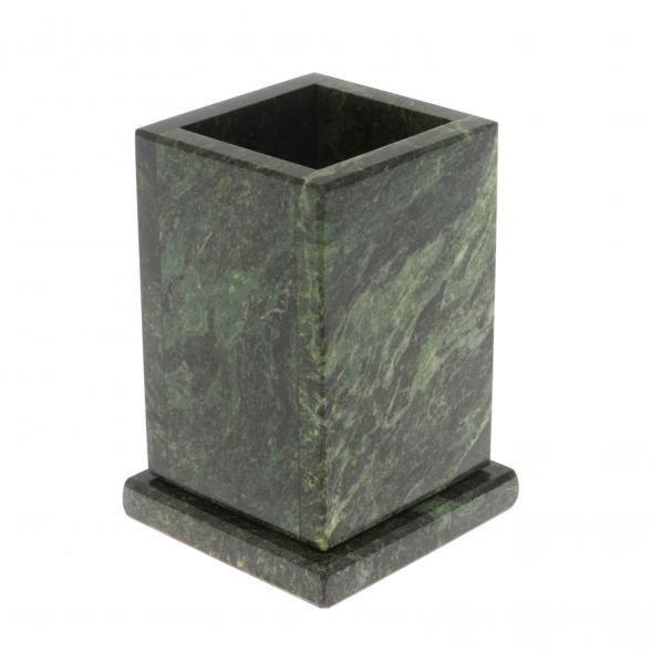 Карандашница из шабровского змеевика 8х8х11,5 см 129907