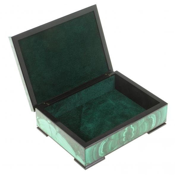 Малахитовая шкатулка &amp;quot;Клеопатра&amp;quot; 16х12х5 см 123559