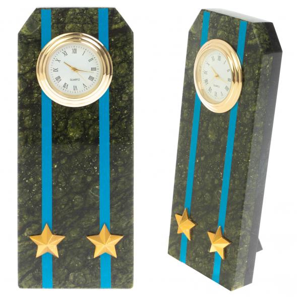 Часы &amp;quot;Погон подполковник ВВС, ВКС, ВДВ&amp;quot; серпентинит 113176