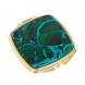 Зеркальце карманное складное из малахита с хризоколлой цвет золото 126747