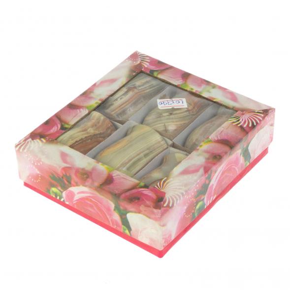 Набор стопок из оникса 3,7х6 см 6 шт в коробке (1,5х2,5) 127691