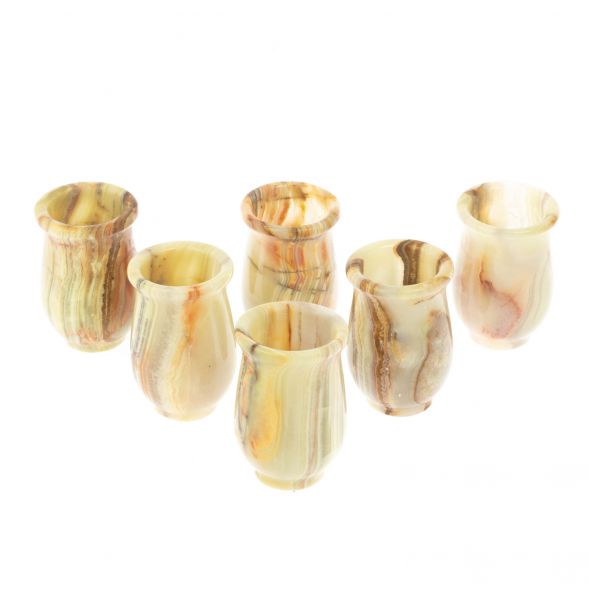 Набор стопок из оникса 3,7х6 см 6 шт в коробке (1,5х2,5) 127691