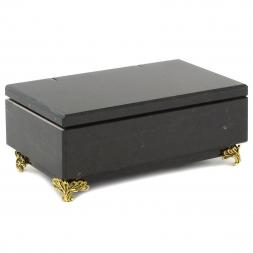 Шкатулка из черного змеевика 12х7х5 см