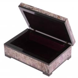 Шкатулка из камня аметист 12х8х4 см