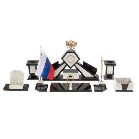Настольный набор &amp;quot;Герб&amp;quot; из мрамора 126823