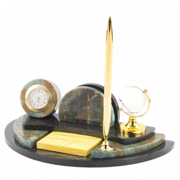 Настольный мини-набор &amp;quot;Глобус&amp;quot; камень офиокальцит 117692