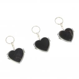 Складное зеркало брелок из соколиного глаза сердце