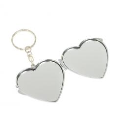 Складное зеркало брелок из соколиного глаза сердце