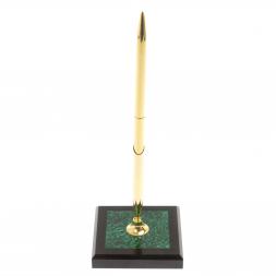 Подставка под ручку из малахита 7х7х21,5 см