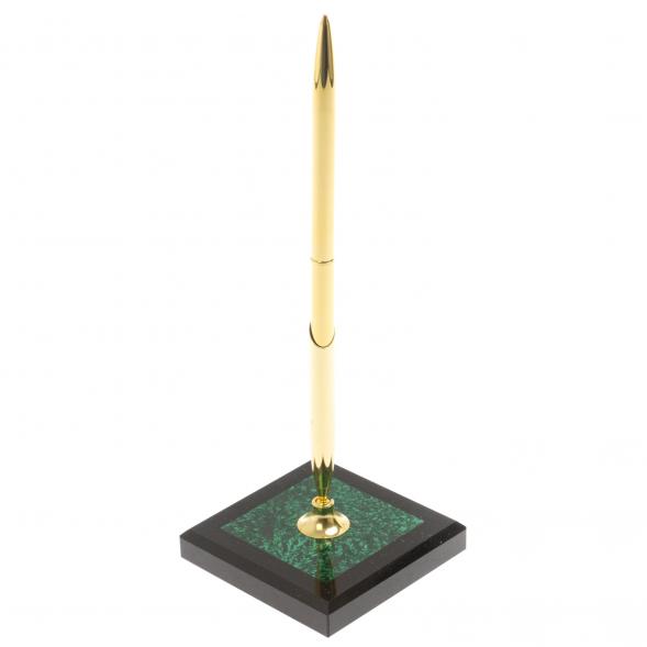 Подставка под ручку из малахита 7х7х21,5 см 127998