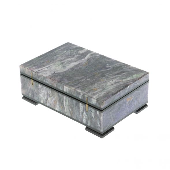 Шкатулка из чароита 12х8х4,5 см 128619