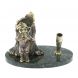 Карандашница &amp;quot;Гном у пня&amp;quot; бронза змеевик 14,5х9,5х10 см 129065