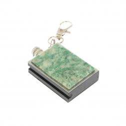 Брелок огниво &amp;quot;Вечная спичка&amp;quot; с накладкой из камня лиственит 2,8х1,3х5 см
