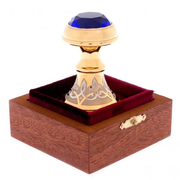 Оснастка для печати &amp;quot;Сапфир&amp;quot; металлическая в деревянной коробке Златоуст 121877