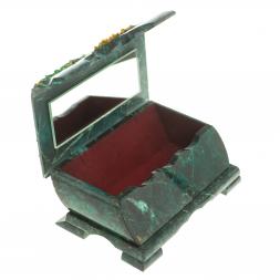 Шкатулка с рисунком "Водопад" змеевик 21х12х8,5 см ПЗ