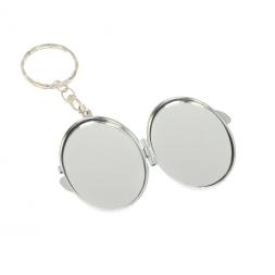 Складное зеркало брелок из соколиного глаза овальное