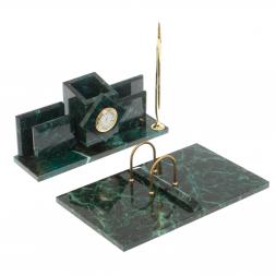 Письменный прибор &amp;quot;Менеджер&amp;quot; камень шабровский змеевик