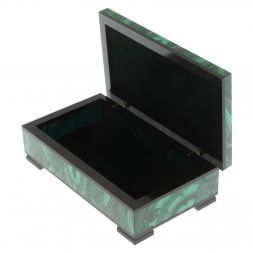 Шкатулка из малахита 16х9х5 см