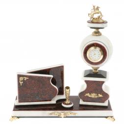 Письменный настольный набор &amp;quot;Георгий Победоносец&amp;quot; мрамор