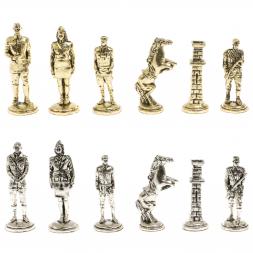 Шахматы "Великая Отечественная война" мрамор змеевик 40х40 см