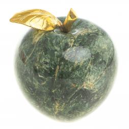 Сувенир "Яблоко" среднее змеевик темно-зеленый 6,5х7,5 см