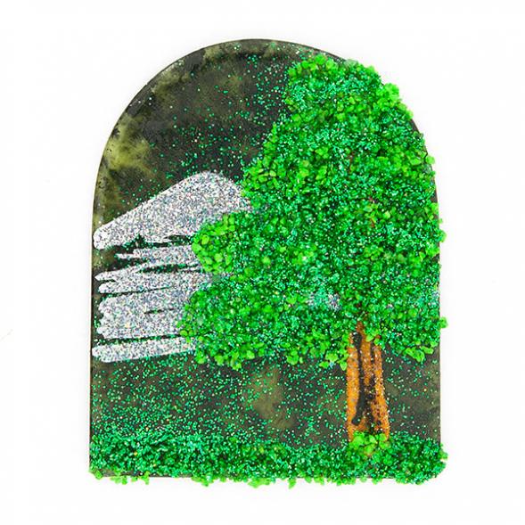 Магнит с рисунком &amp;quot;Арка&amp;quot; малый камень змевик 113952