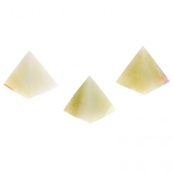 Пирамида из светло-зеленого оникса 5х5х5,6 см (2) 125618