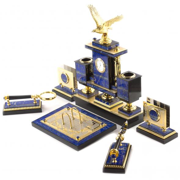 Настольный набор из лазурита &amp;quot;Орел&amp;quot; 119280