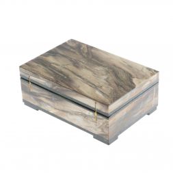 Шкатулка из камня окаменелое дерево 11х8х4,5 см