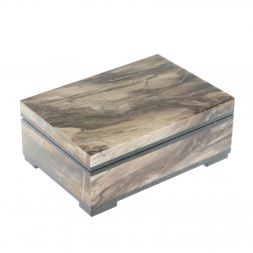 Шкатулка из камня окаменелое дерево 11х8х4,5 см