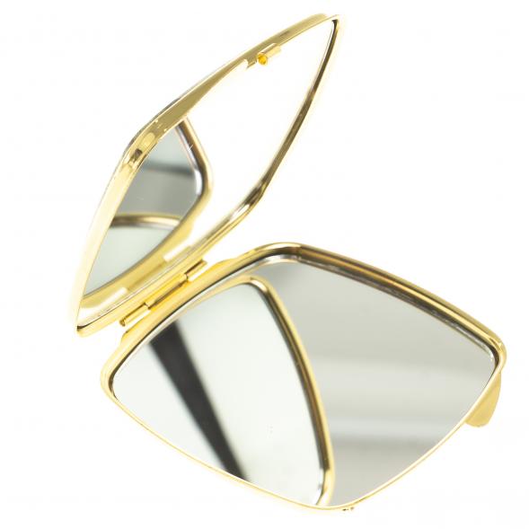 Зеркальце закругленное из змеевика прямая ящерица цвет золото 124185