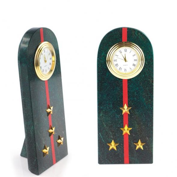 Часы &amp;quot;Погон капитан МВД&amp;quot; нового образца змеевик 113985