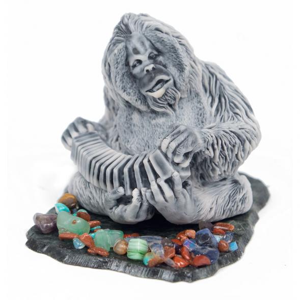 Сувенир &amp;quot;Обезьяна с гармошкой&amp;quot; из мрамолита 116851