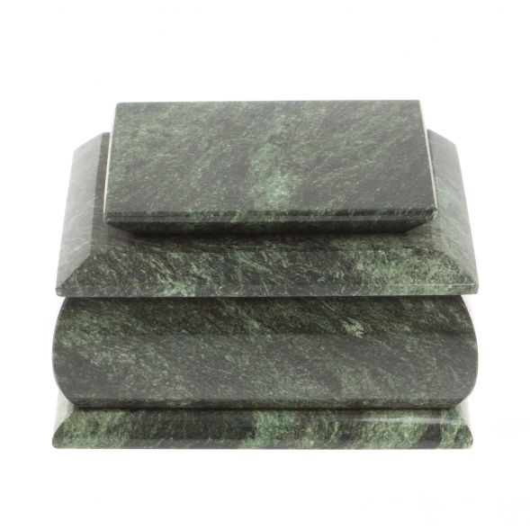 Шкатулка из шабровского змеевика с зеркалом 12х9,5х7 см 127379